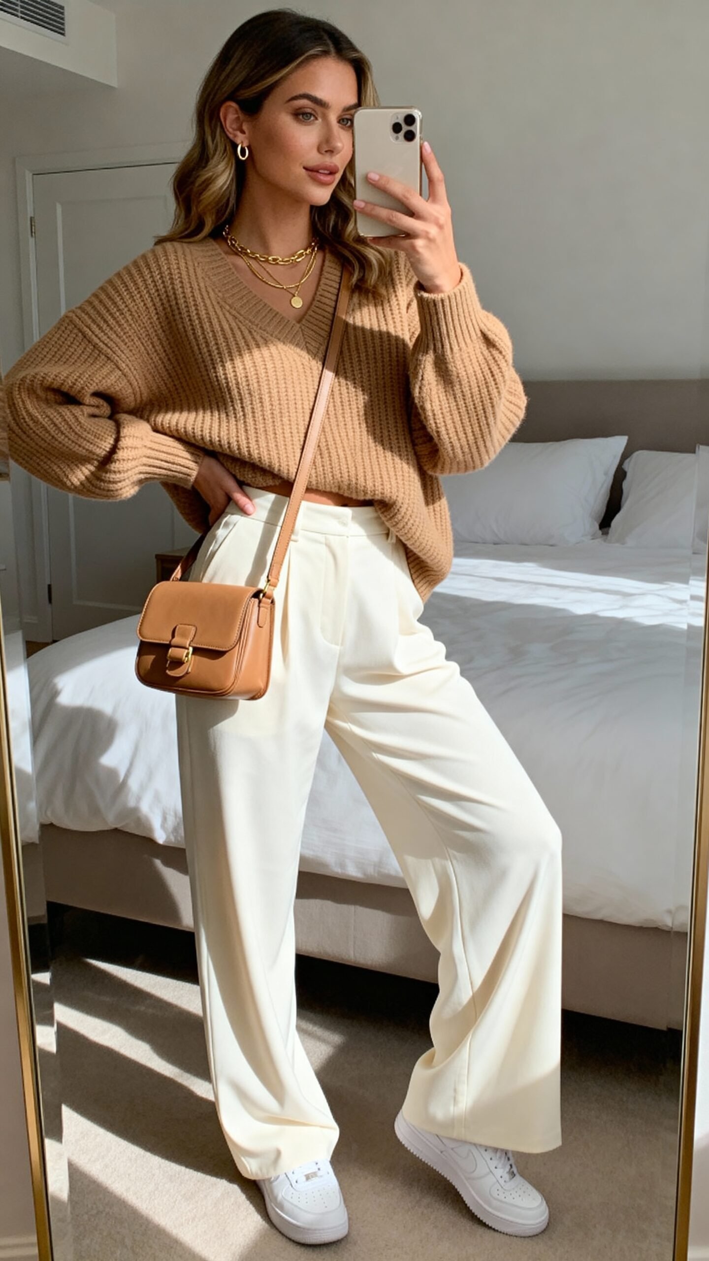 polished comfortable air travel ensemble