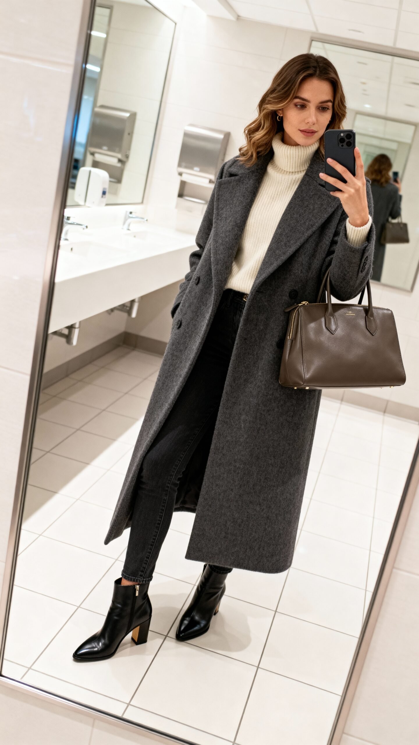 sophisticated winter travel ensemble