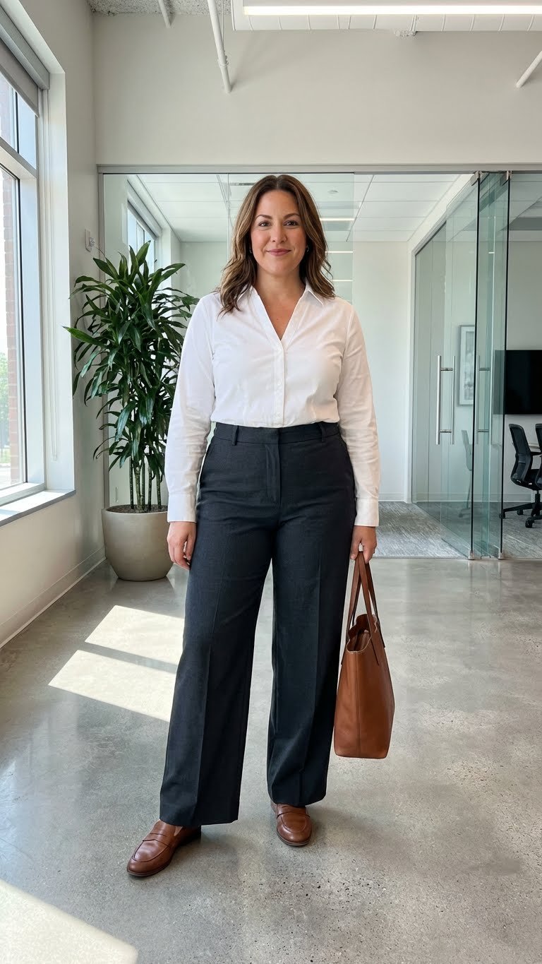15 Midsize Office Outfit Ideas That Flatter Every Curve