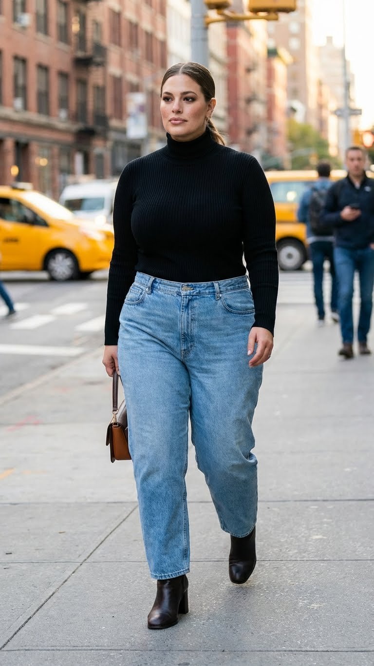 14 Plus Size Baggy Jeans Outfit Ideas That Are Stylish