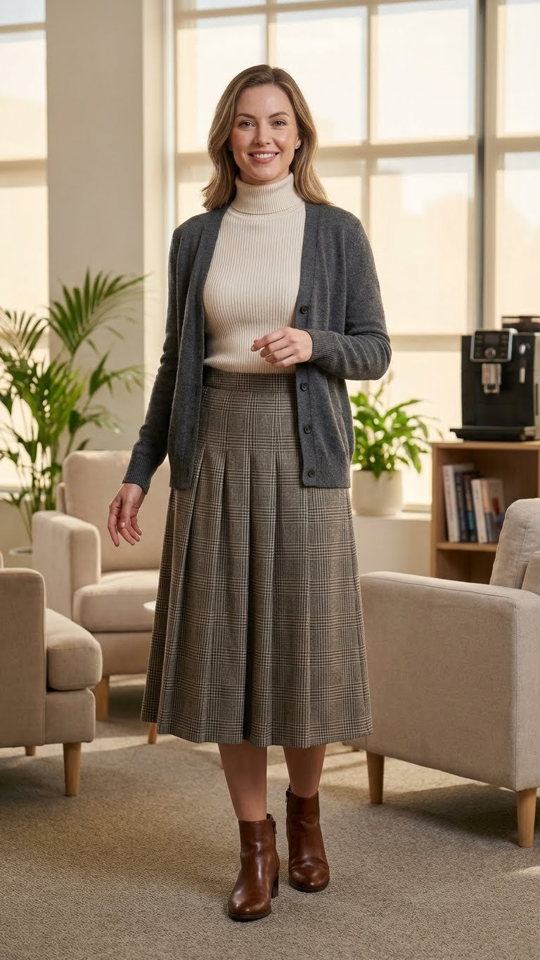 14 Cardigan Office Outfit Ideas for Layered Workwear Style