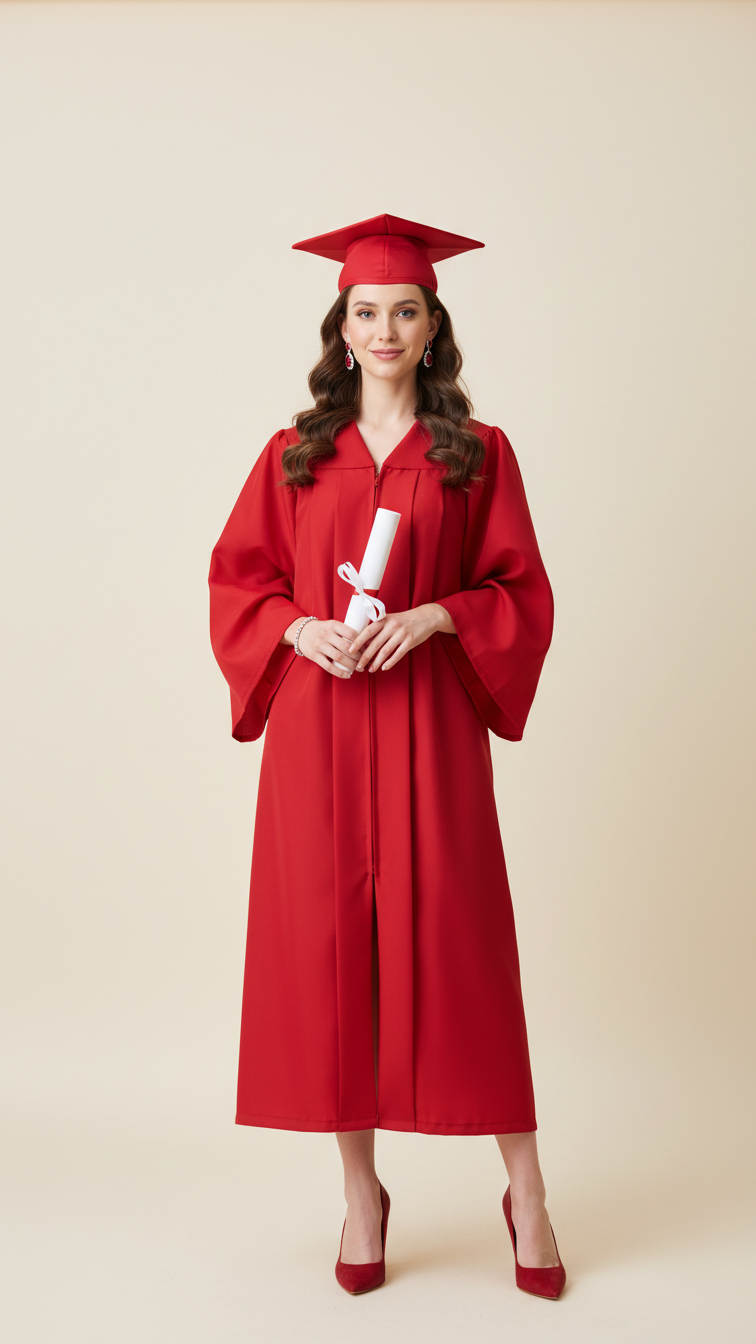13 Red Cap and Gown Graduation Outfit Ideas That Stand Out