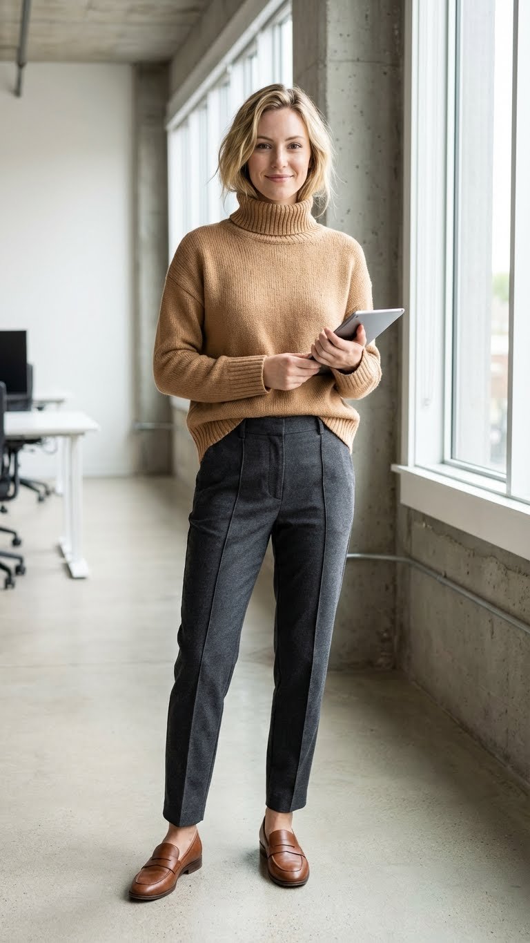14 Cozy Office Outfit Ideas Perfect for Long Workdays