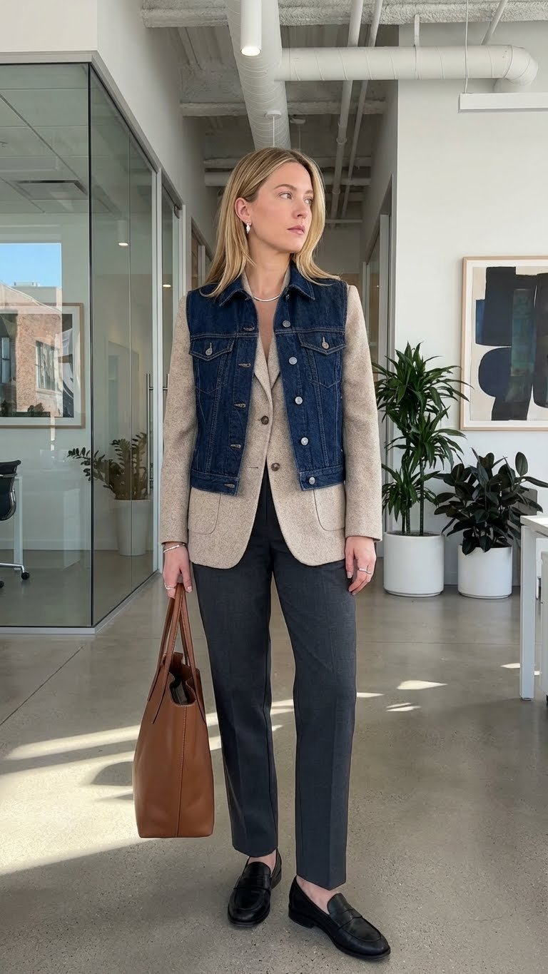 13 Vest Office Outfit Ideas Without Sacrificing Your Vibe