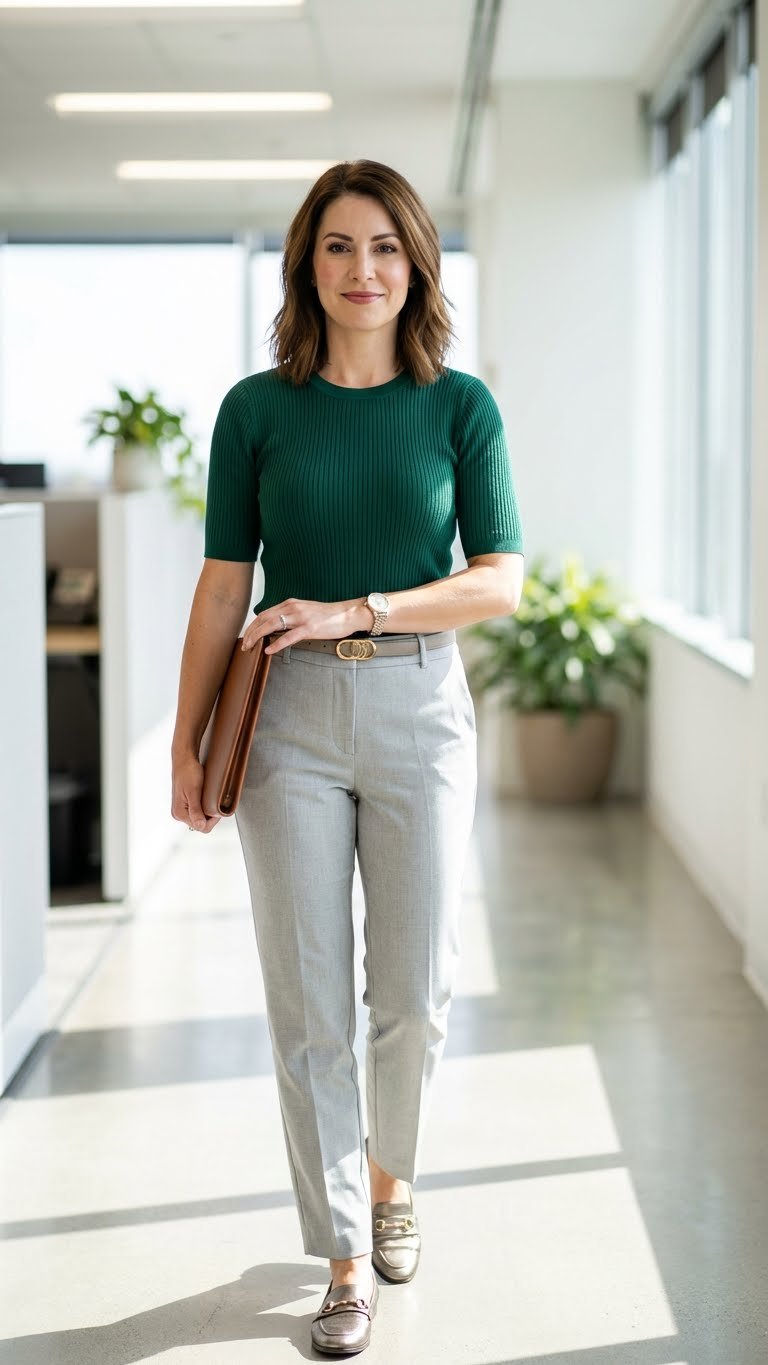 13 Grey Office Pants Outfit Ideas That Feel Clean and Modern