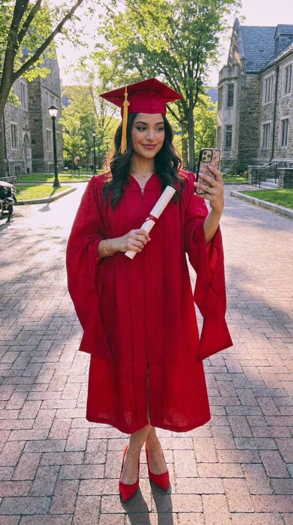 Red Cloth Graduation 10 Red Cap and Gown Graduation Outfit Ideas That Stand Out