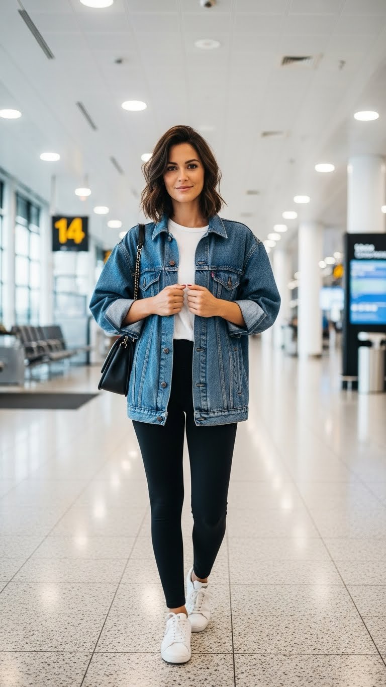 15 Airport Outfit Ideas with Leggings for Ultimate Comfort