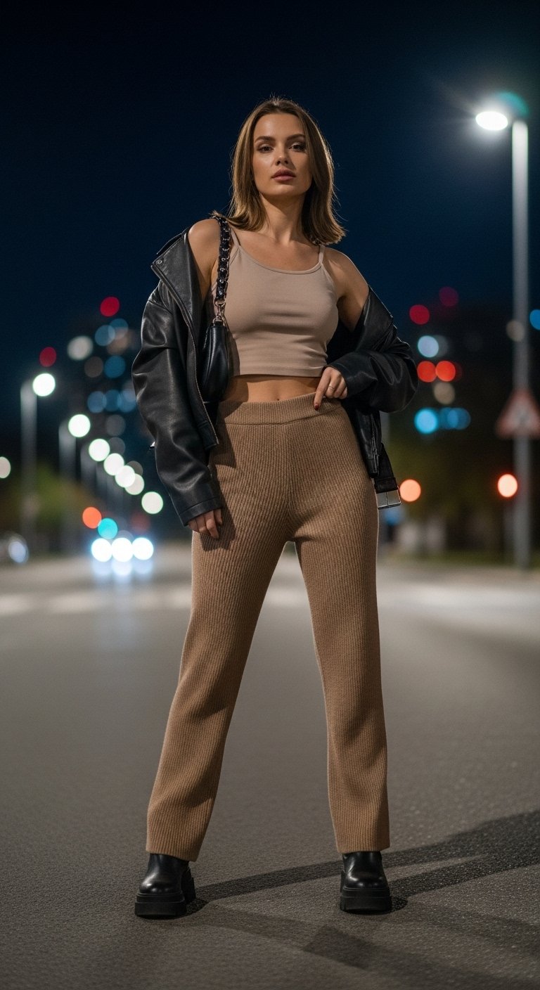 10 Knit Trousers Outfit Ideas That Feel Comfy and Chic