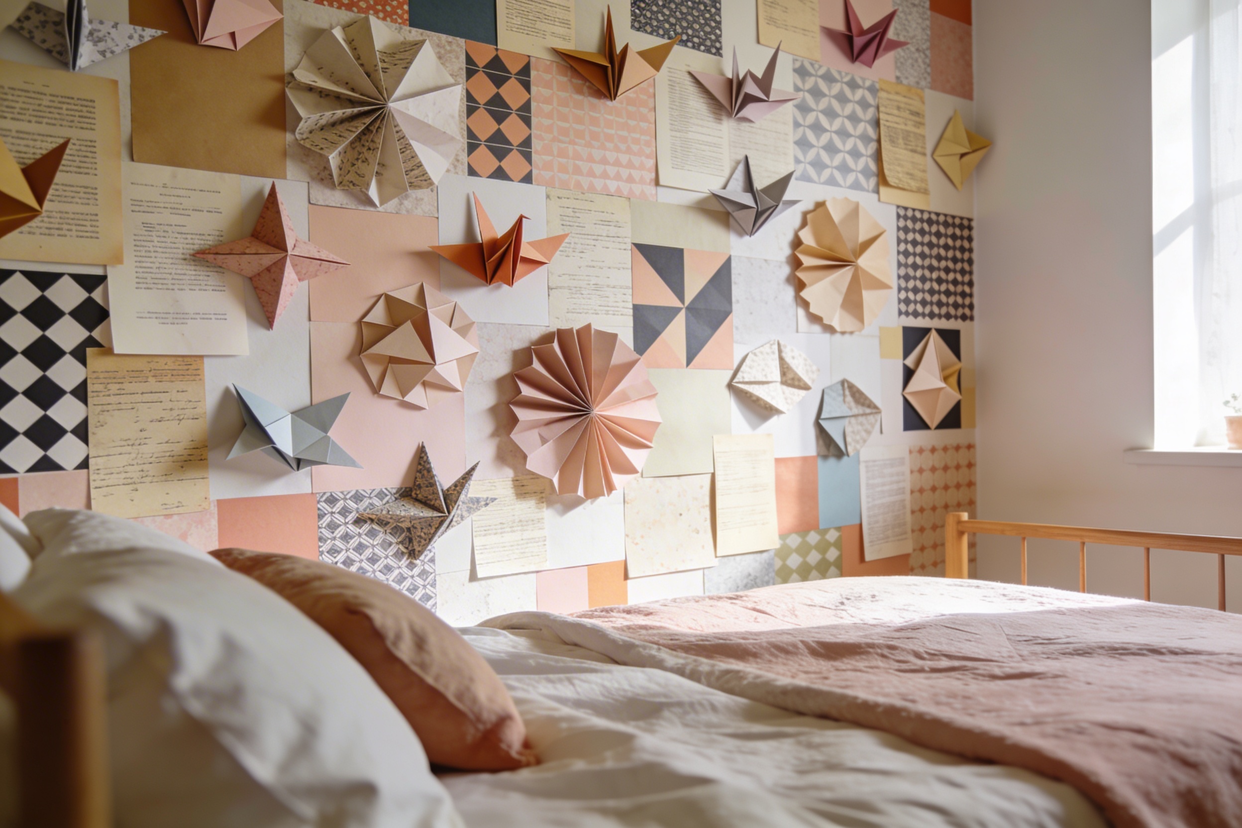 How to Decorate a Bedroom with Paper on a Budget