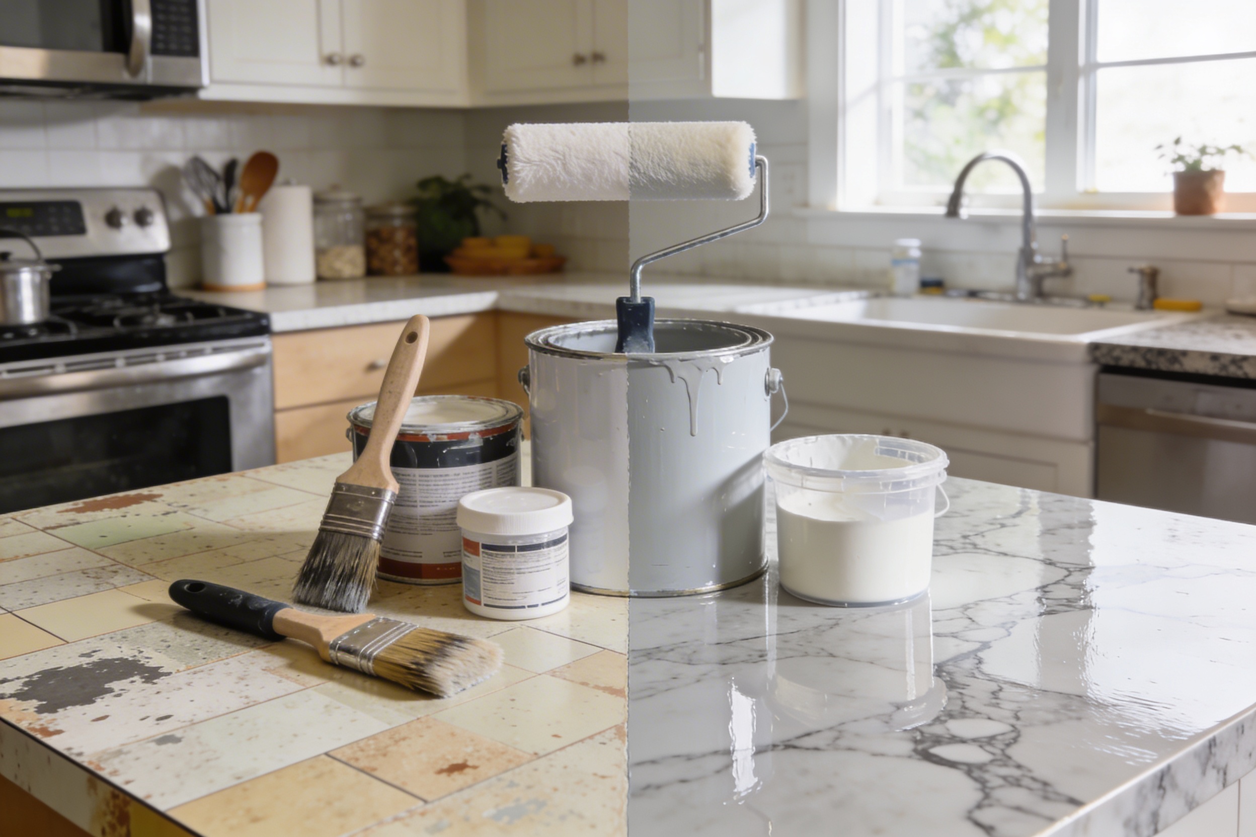 How to Paint Kitchen Countertop Like a Total Pro How to Paint Kitchen Countertop Without Regrets