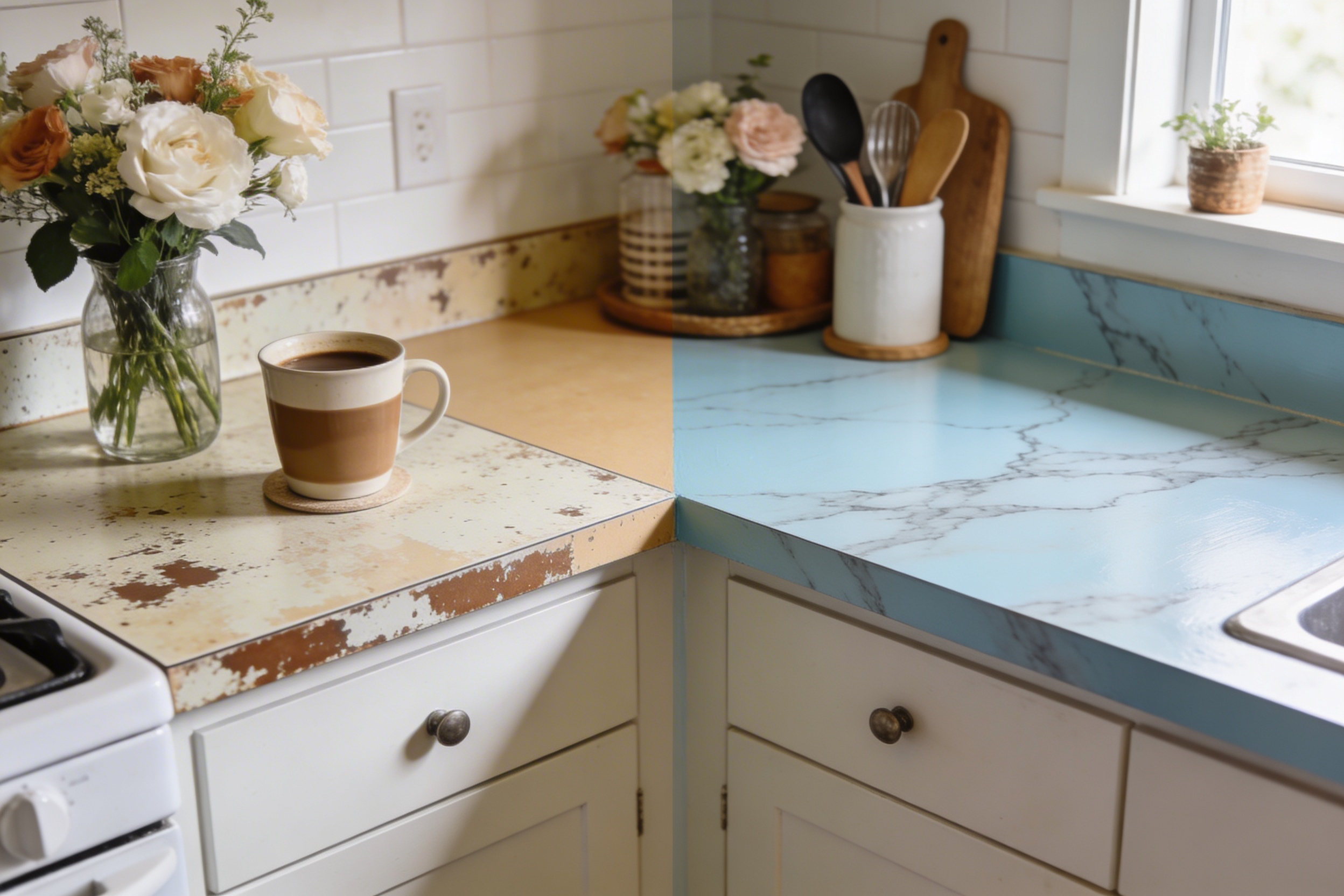 How to Paint Countertops Kitchen for Under $300