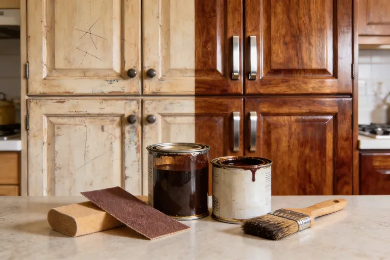 How to Refinish Kitchen Cabinets Like a Pro for $200