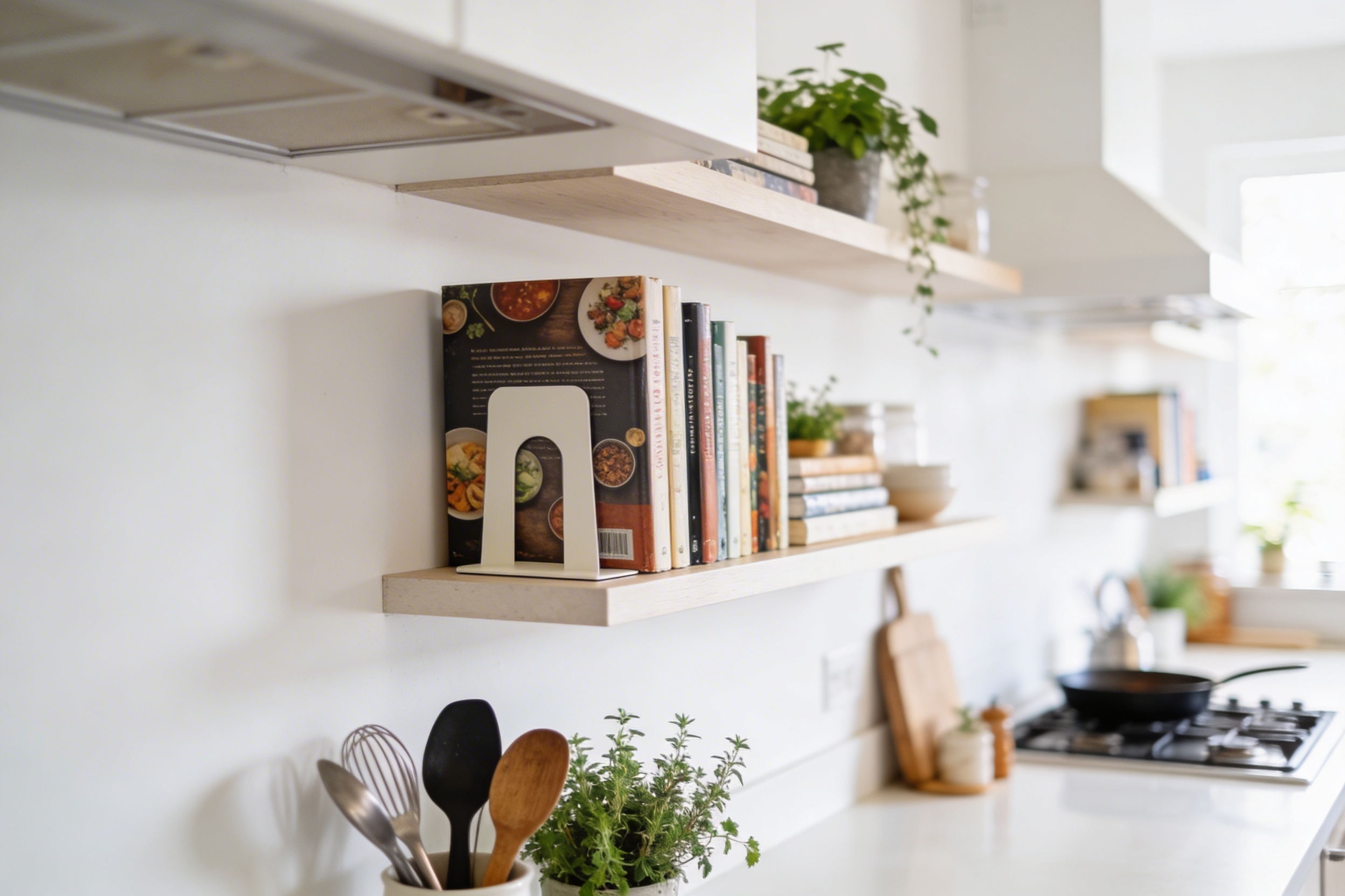 How to Display Cookbooks in Kitchen Without Losing Counter Space
