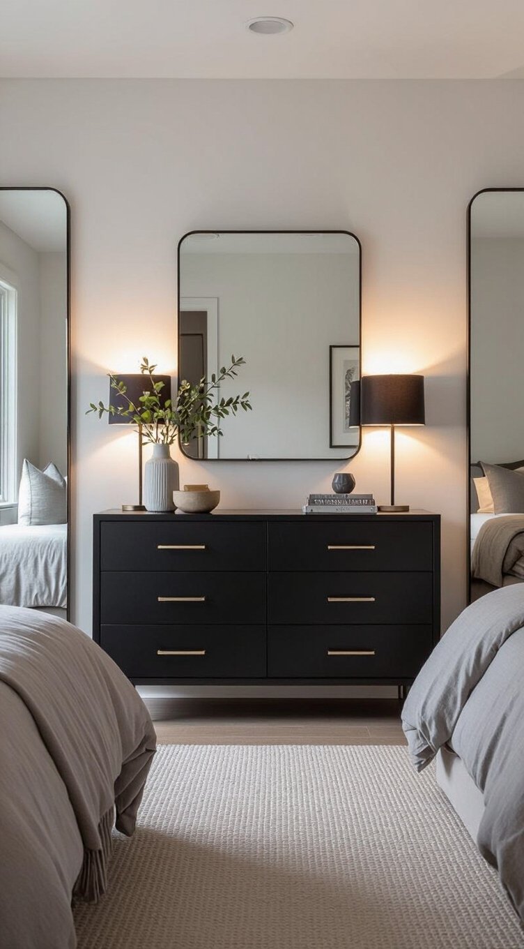 black furniture bright space balance