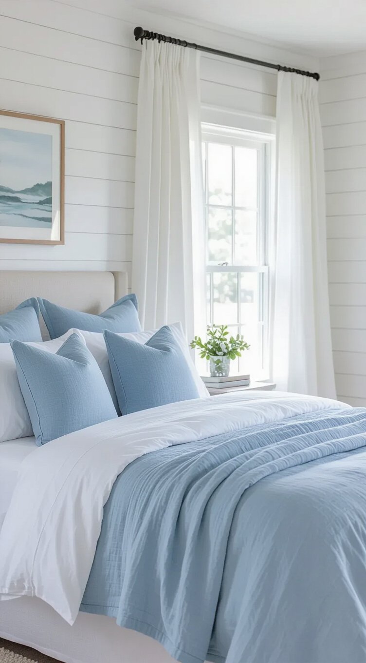 blue and white elegance