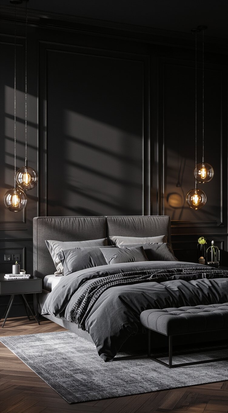 bold black and grey lighting