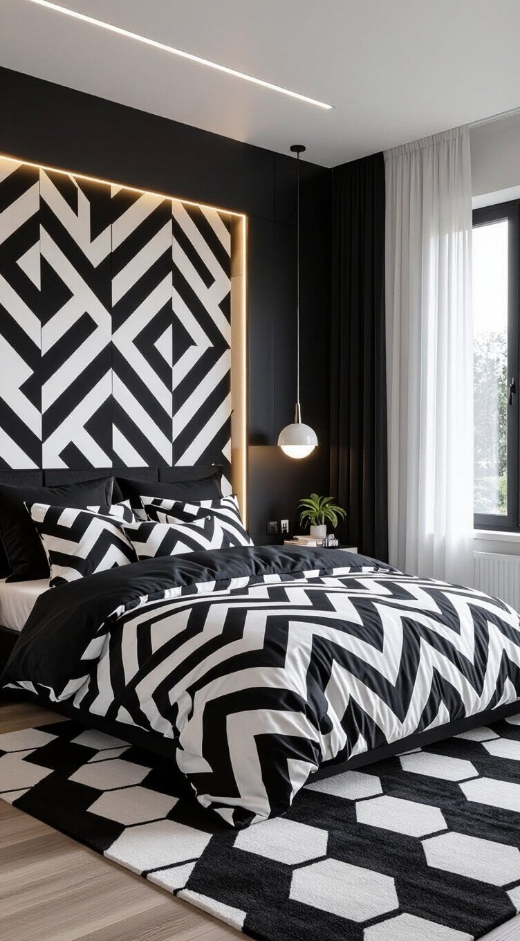 bold black and white geometry