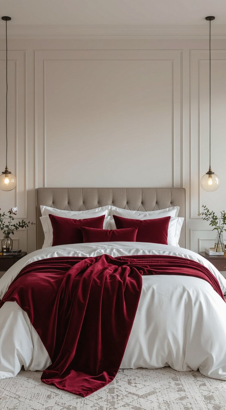 bold red bedding retreat