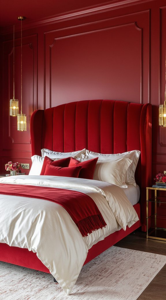 bold red bedroom inspiration