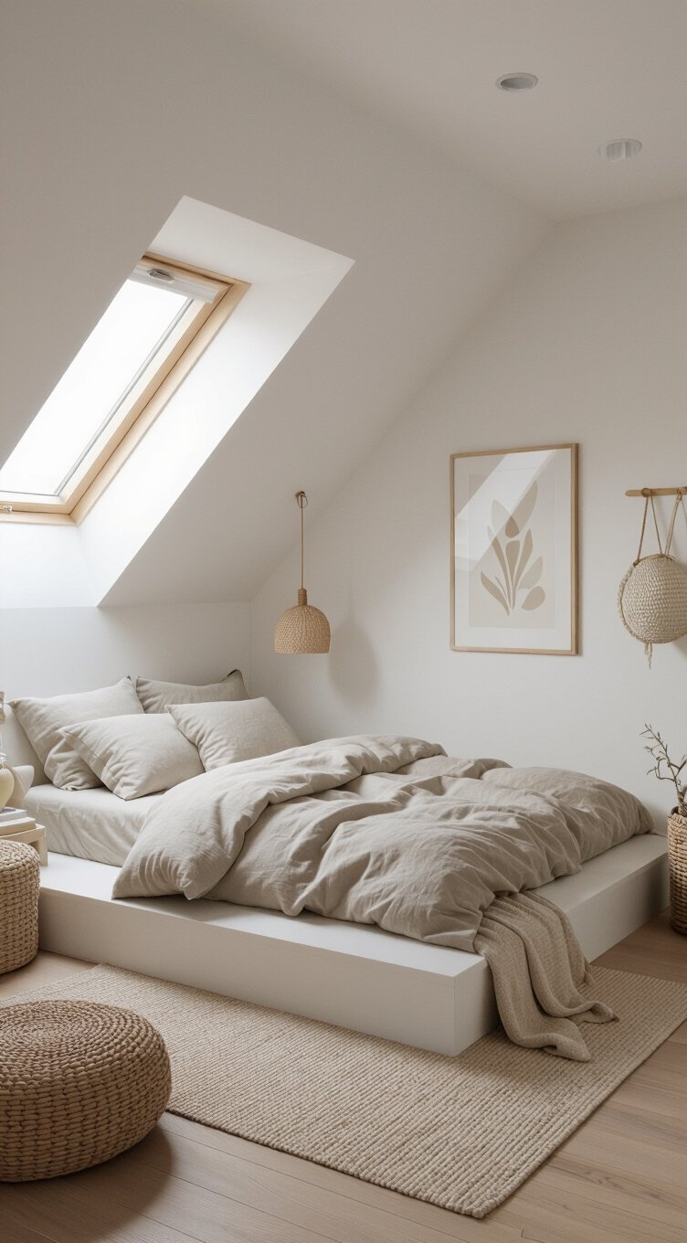 clean calm clutter free teen space