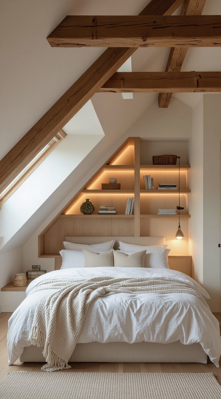 cozy attic bed nook