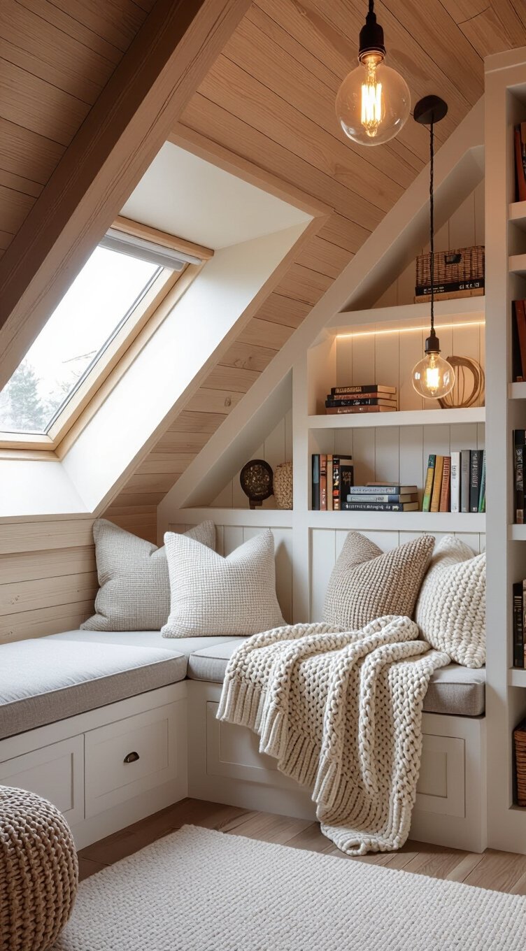 cozy attic reading retreat