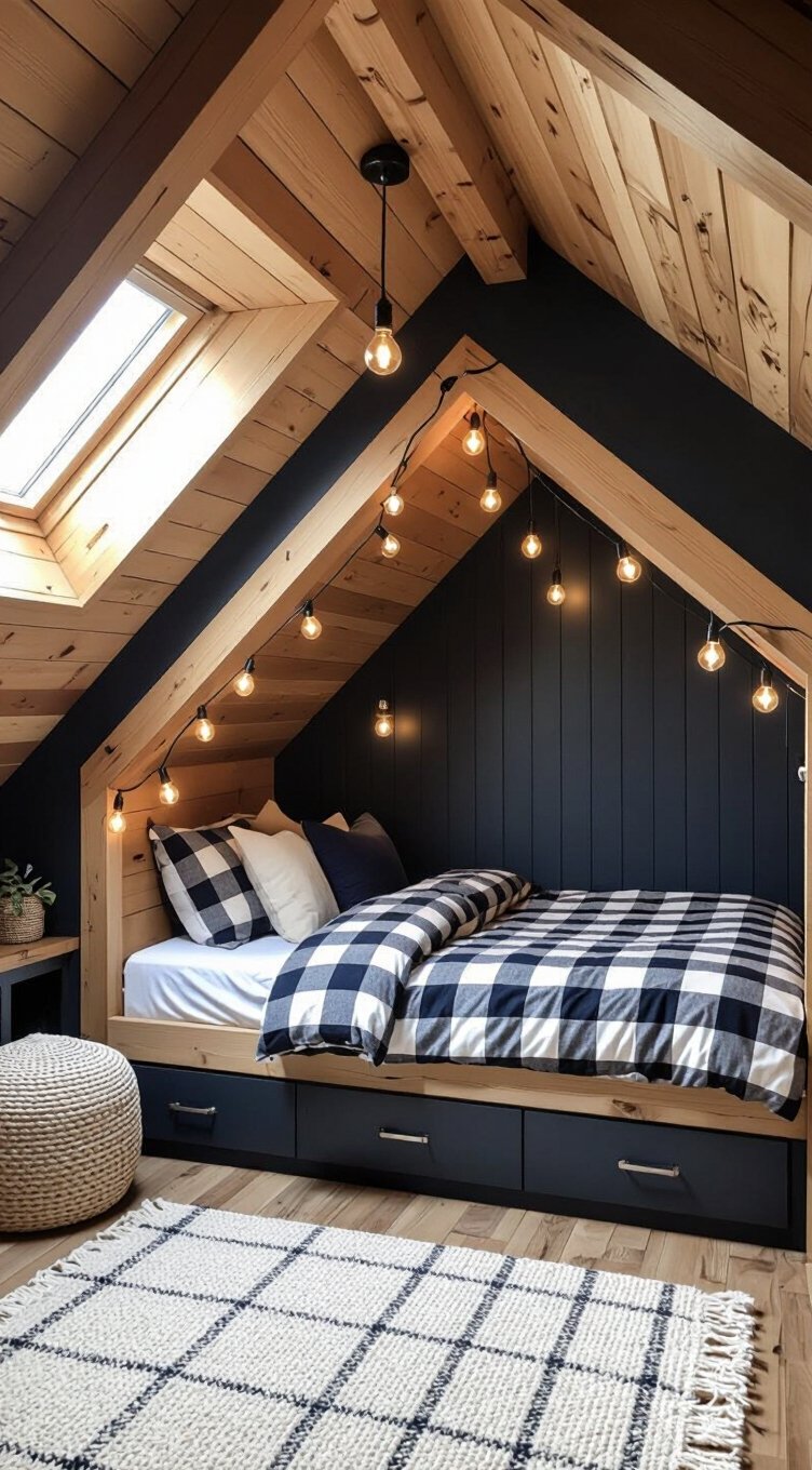 cozy attic sleeping nook
