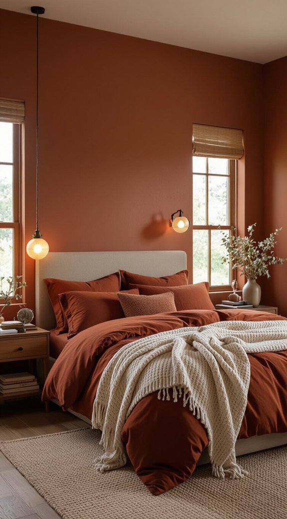 cozy brown bedroom ambiance