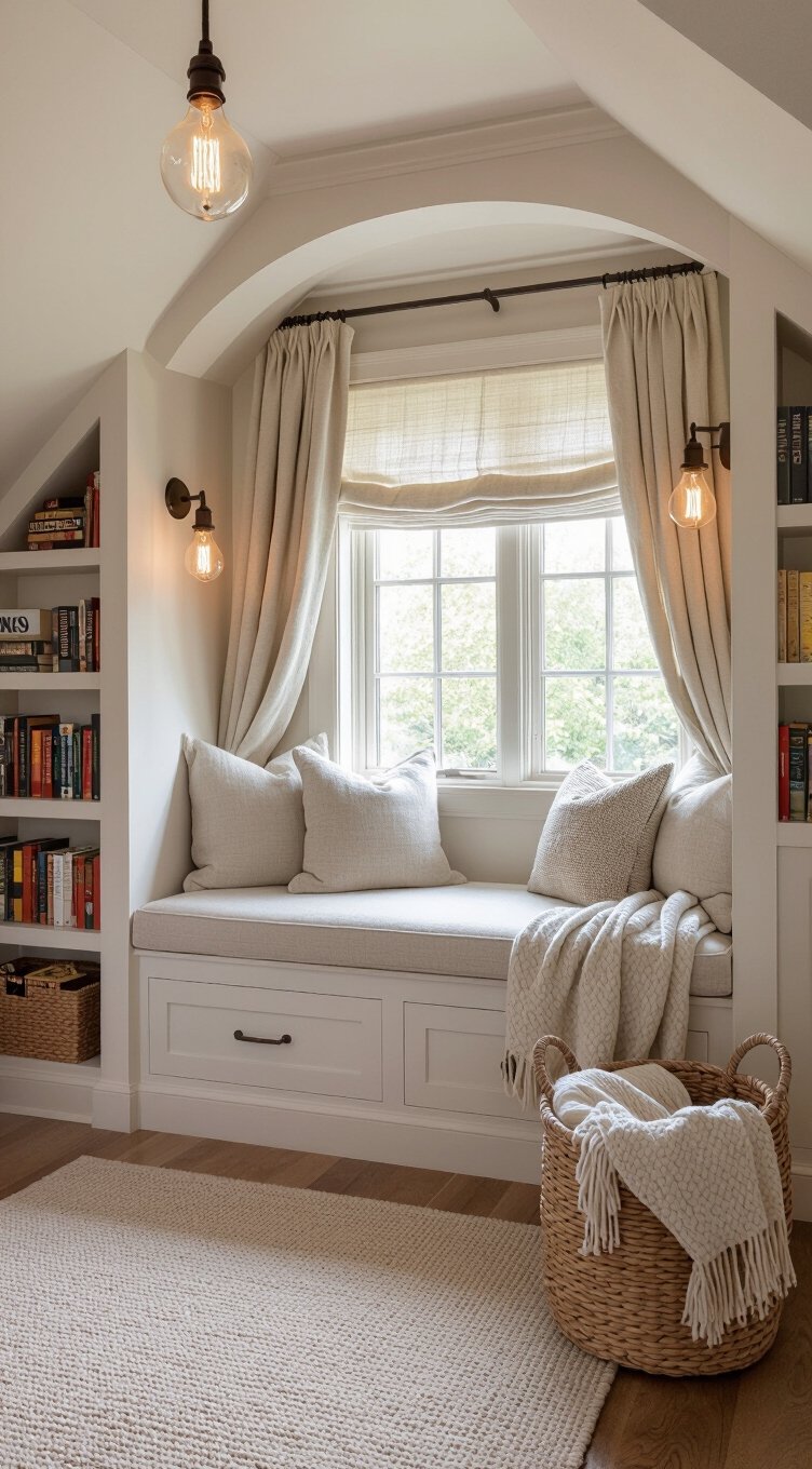 cozy corner reading nook