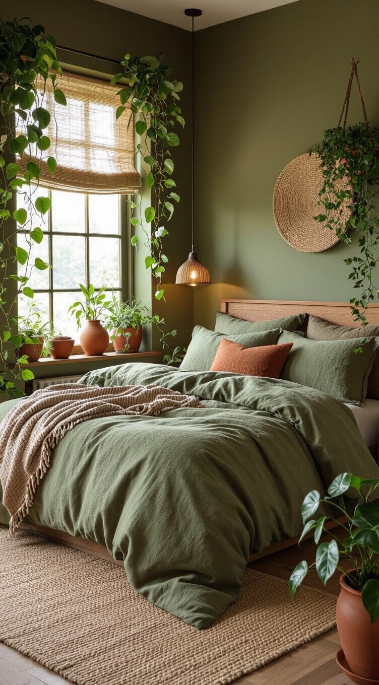 cozy earthy green retreat