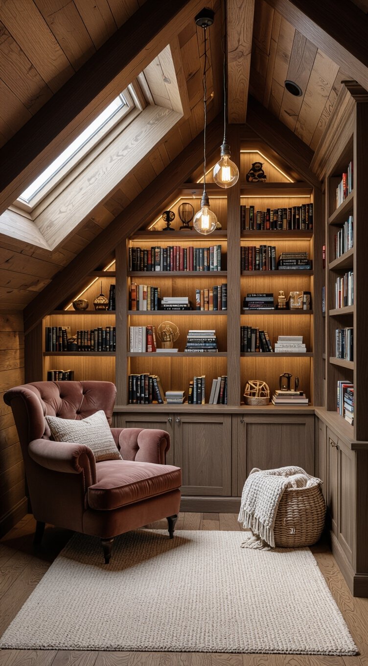 cozy reading nook with storage