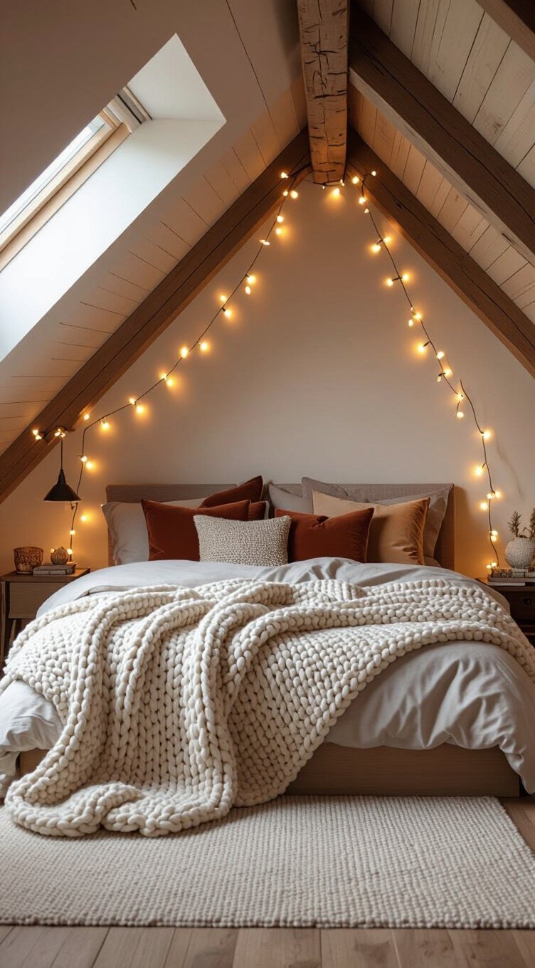 cozy textiles transform attic bedrooms