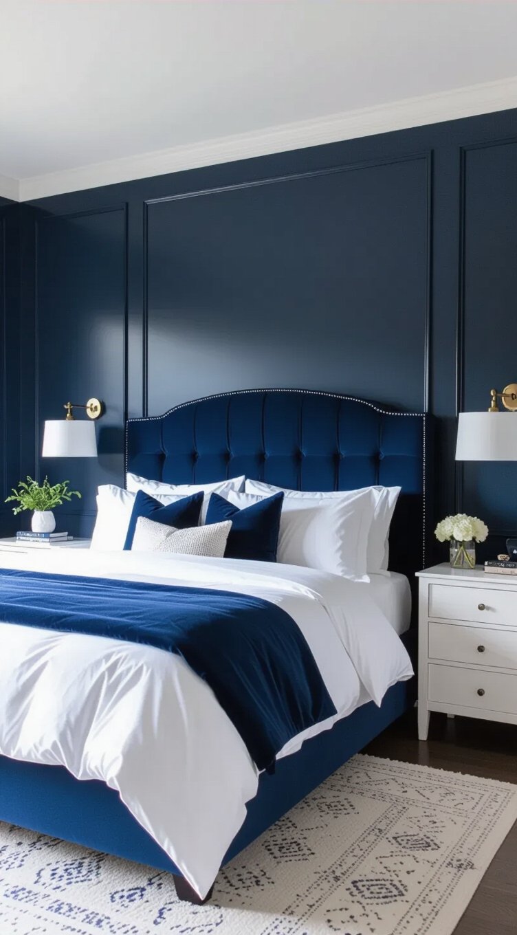 crisp classic blue and white