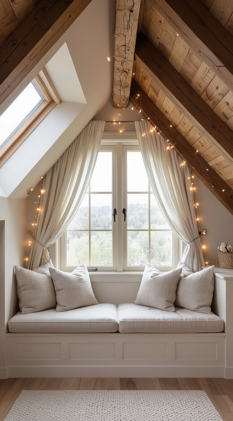 dormer windows with curtain charm