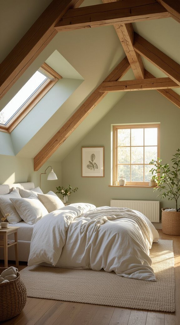 dreamy attic bedroom hues