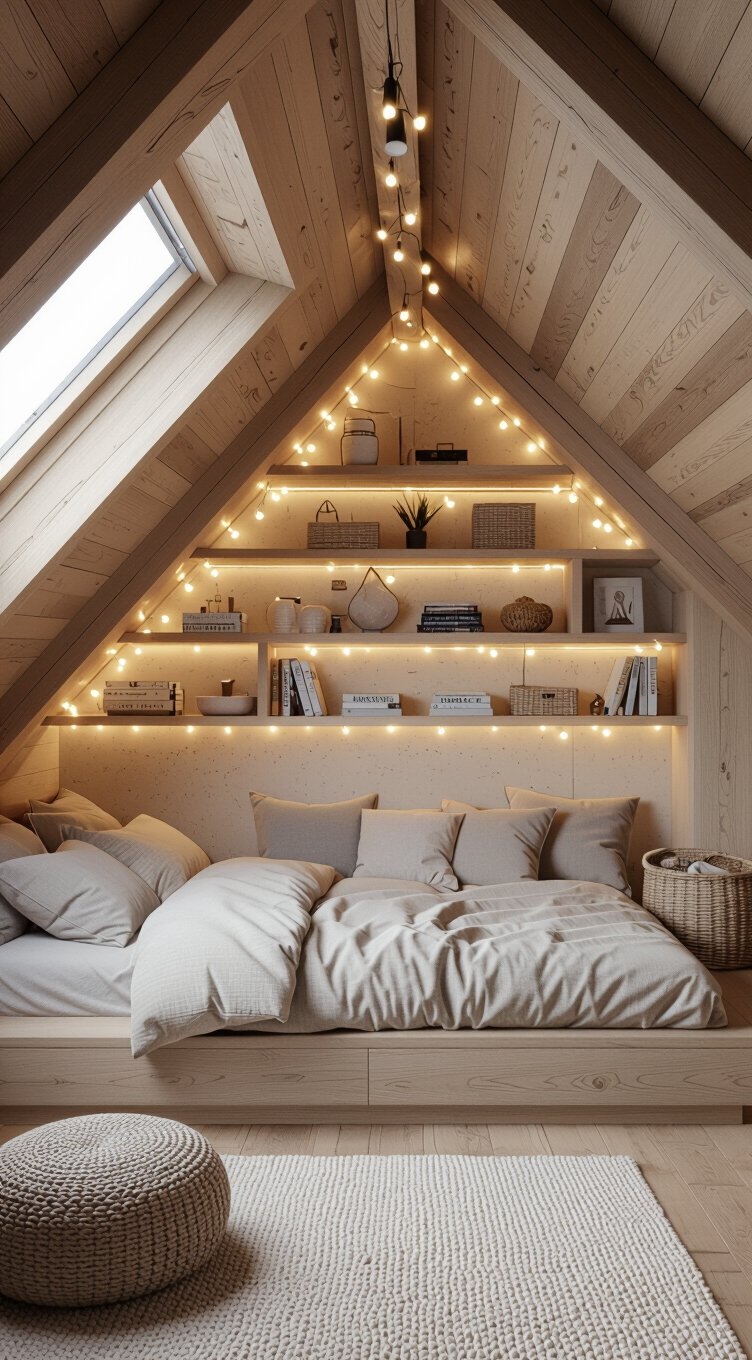 embrace the sloped ceiling