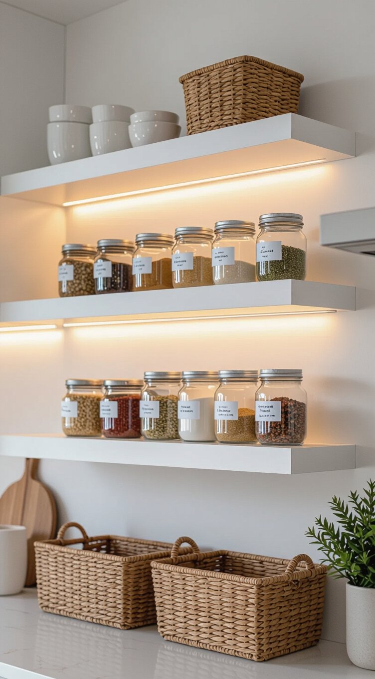 floating shelves with brackets