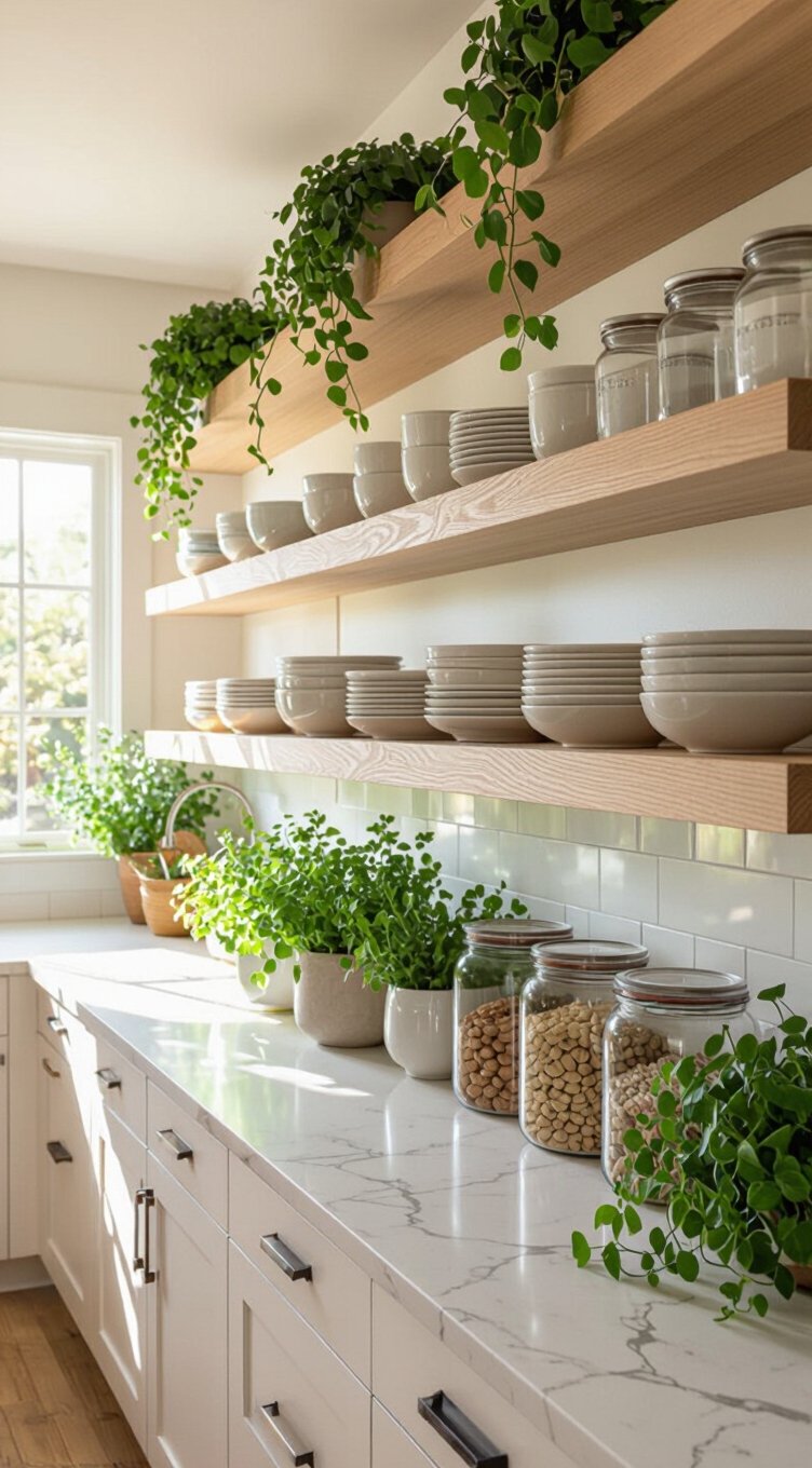 floating shelves with brackets