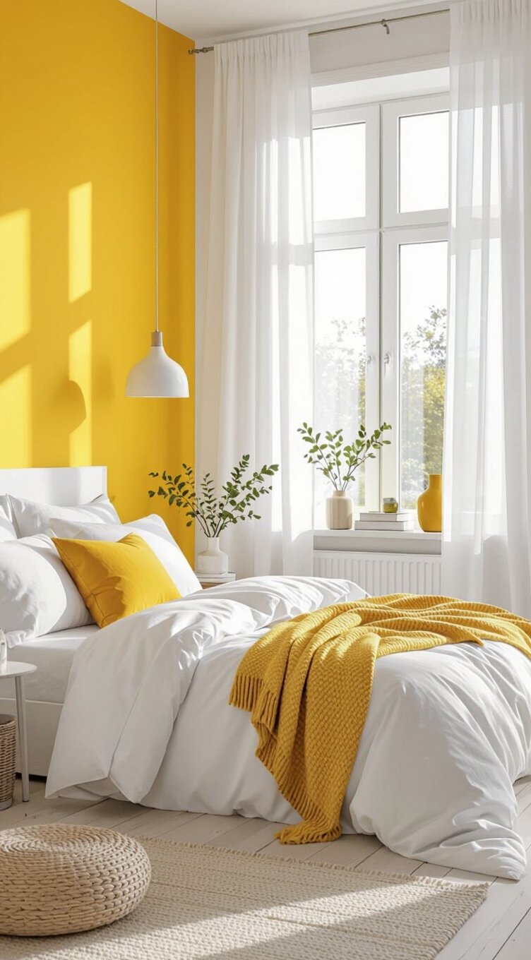 fresh airy yellow and white