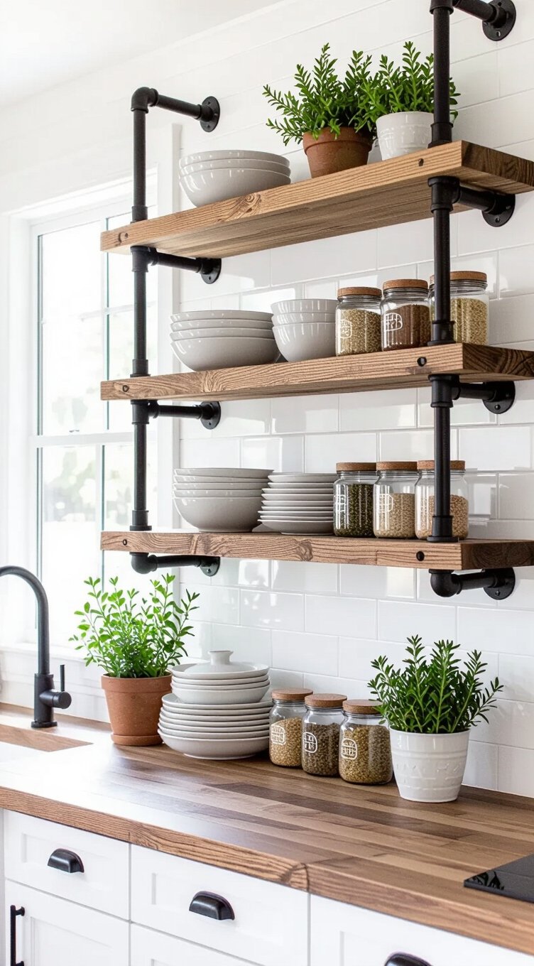 industrial pipe shelves storage