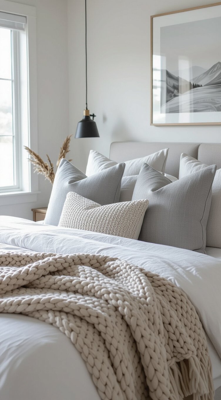 layered texture in grey linen