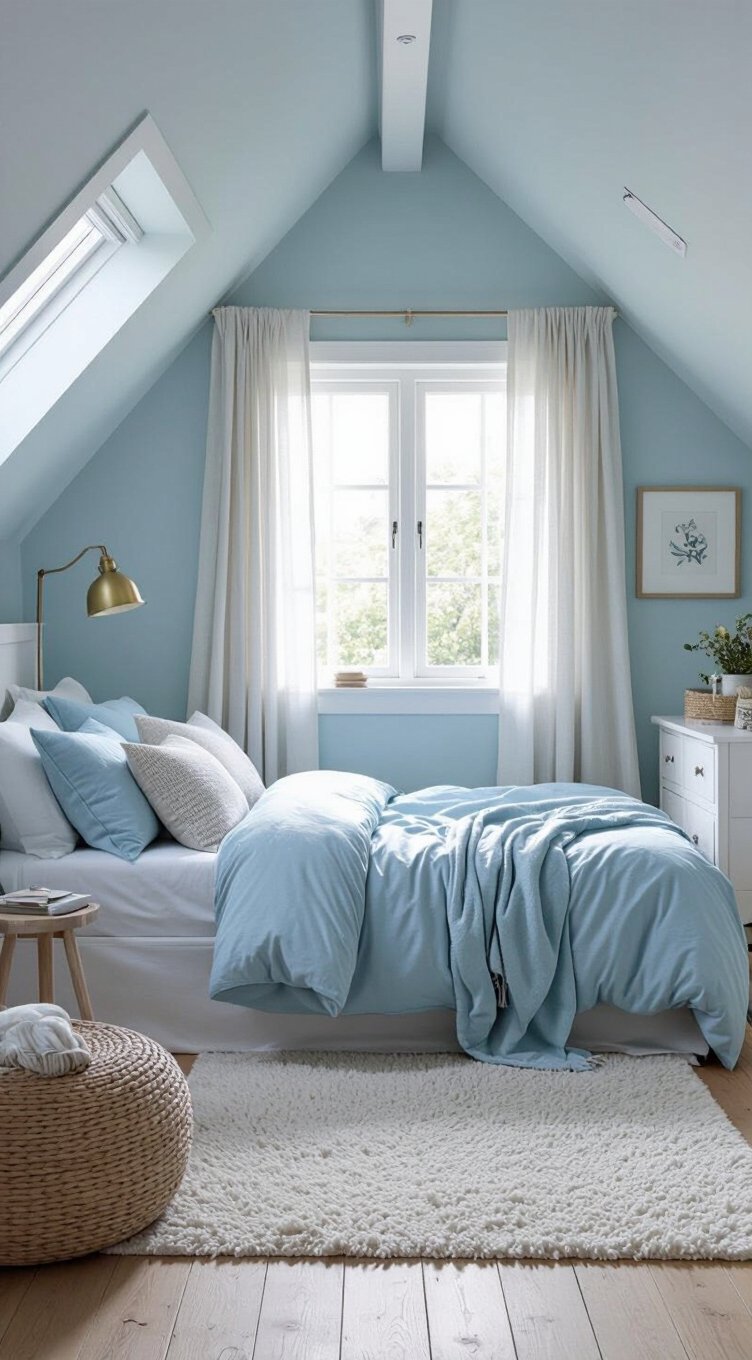 light blue hues expand attic space
