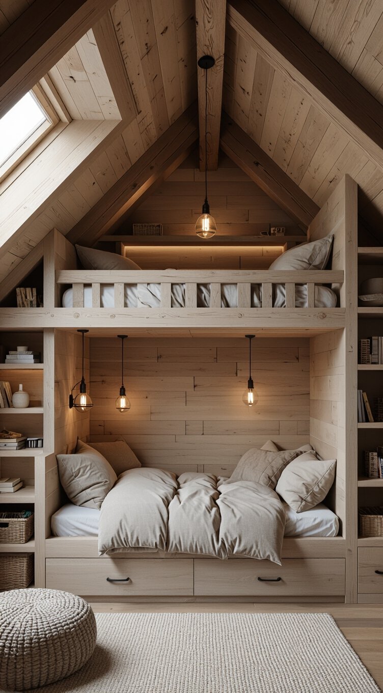 loft beds maximize attic space