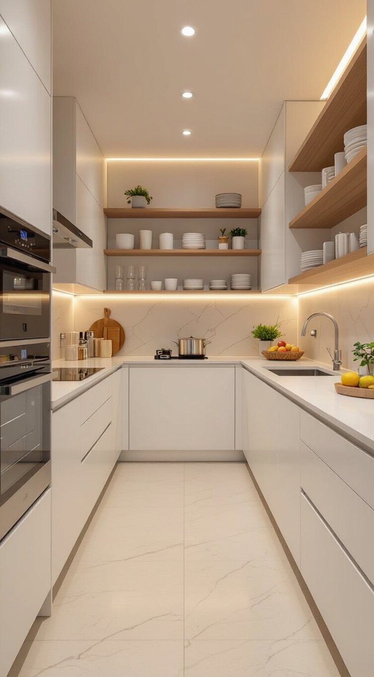 maximize vertical space with floor to ceiling cabinets
