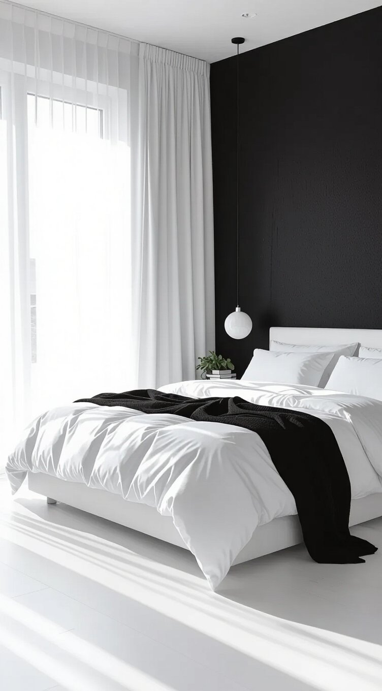 minimalist black and white serenity