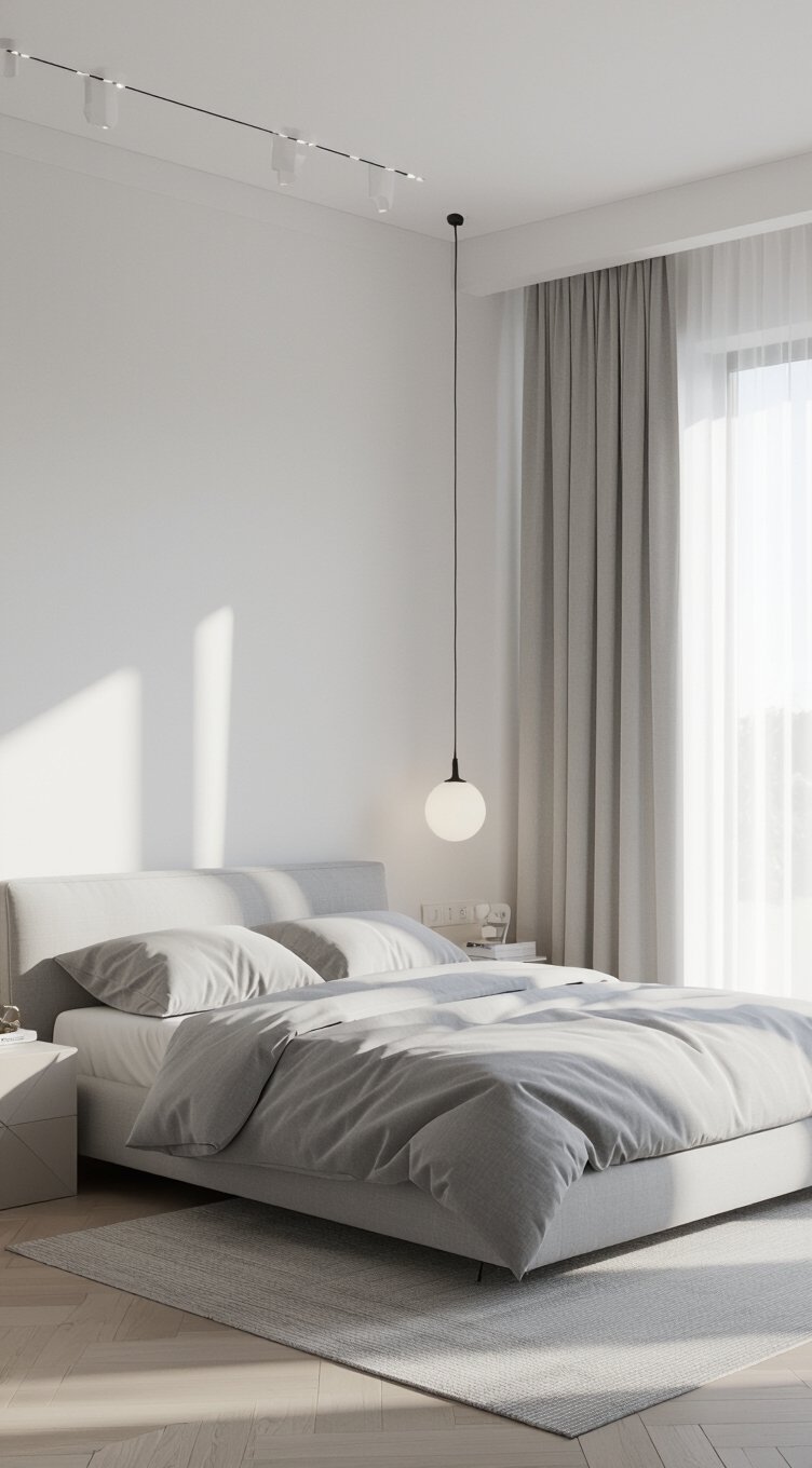 minimalist grey white clean lines