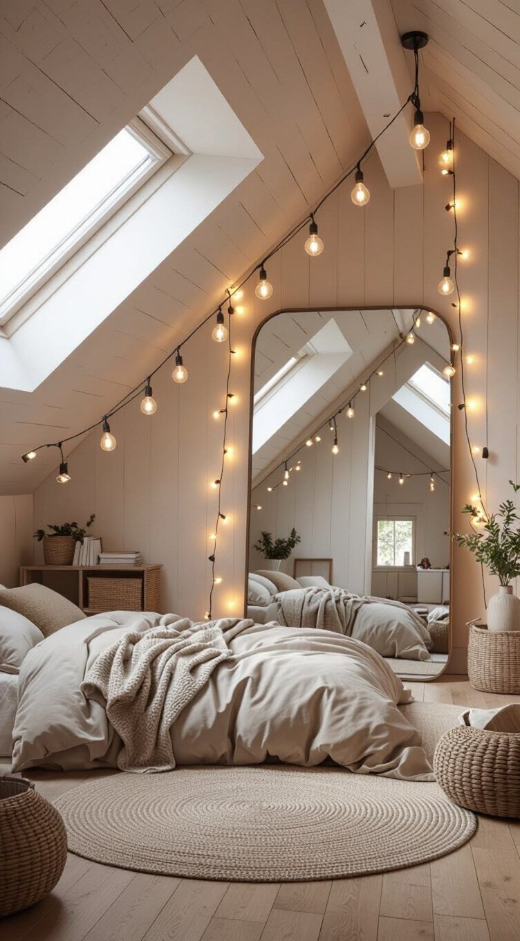 mirrors and lighting expand space