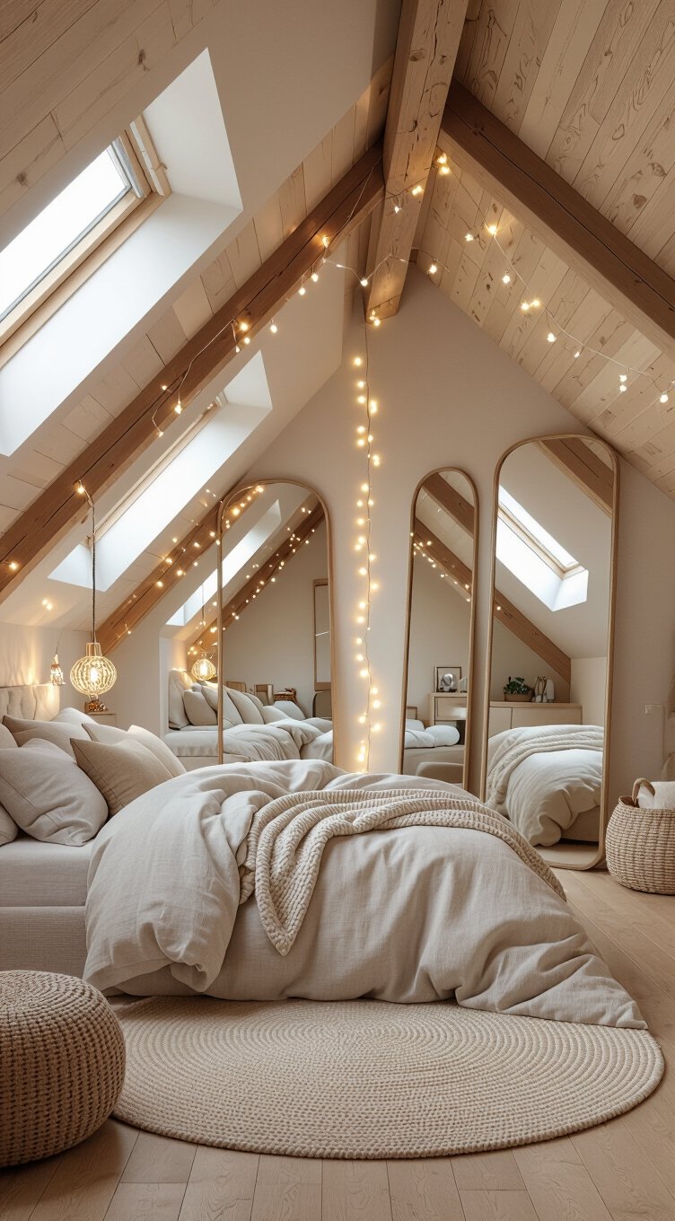 mirrors to elevate low ceilings