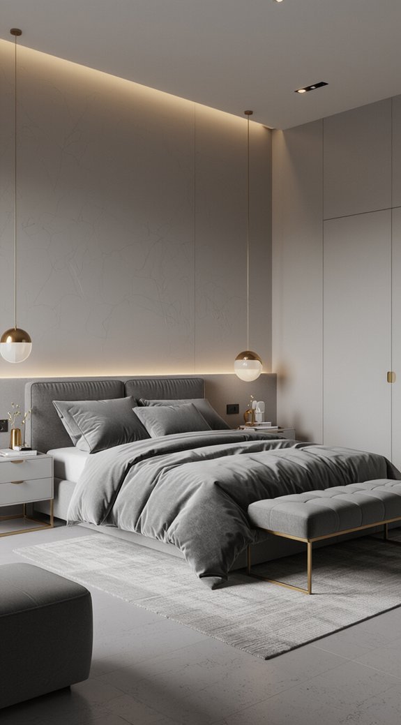 modern grey bedroom elegance