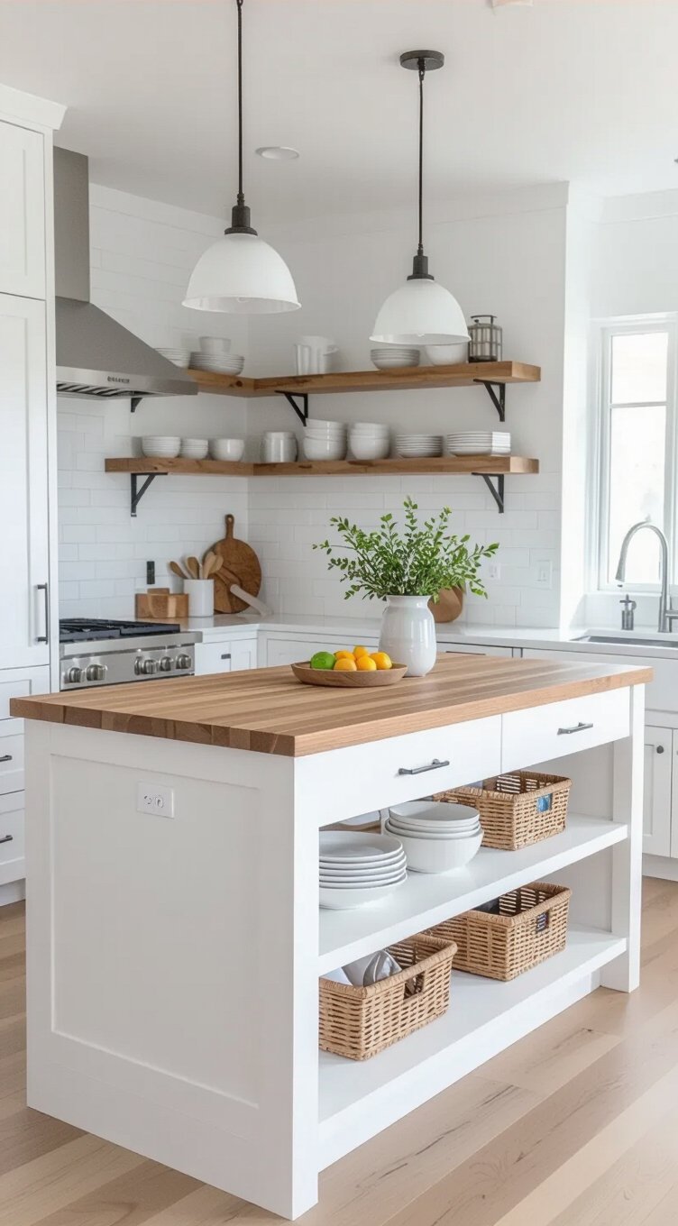 narrow galley kitchen islands